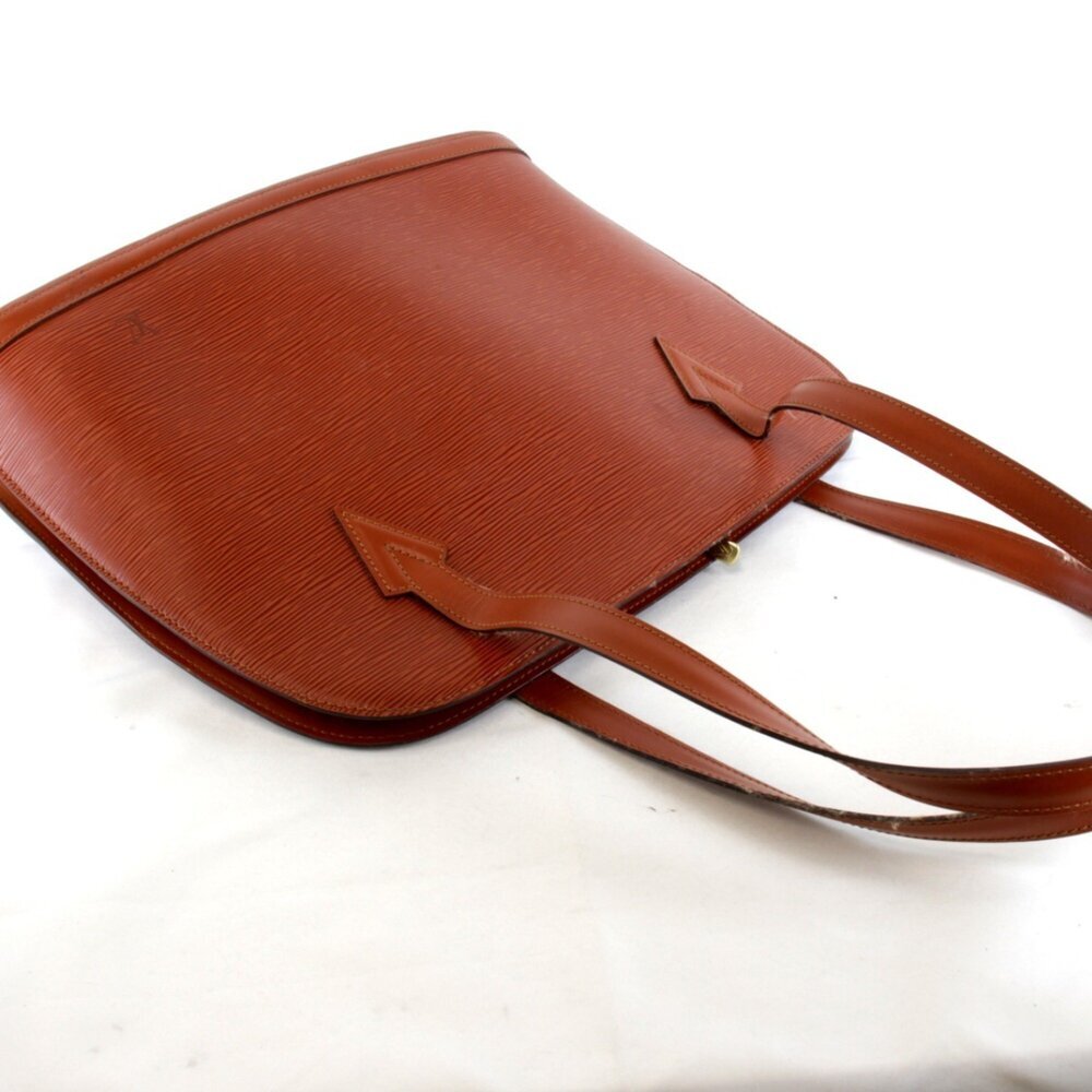 LOUIS VUITTON Authentic Brown Leather Tote Bag - Picture 6 of 10